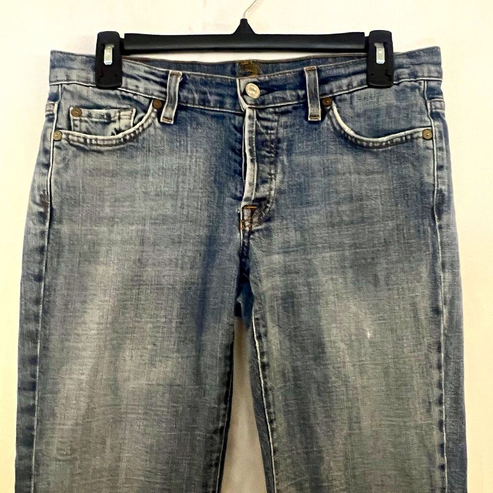 7 For All Mankind Women’s Jeans Medium Wash Bootcut Button Fly Size 28